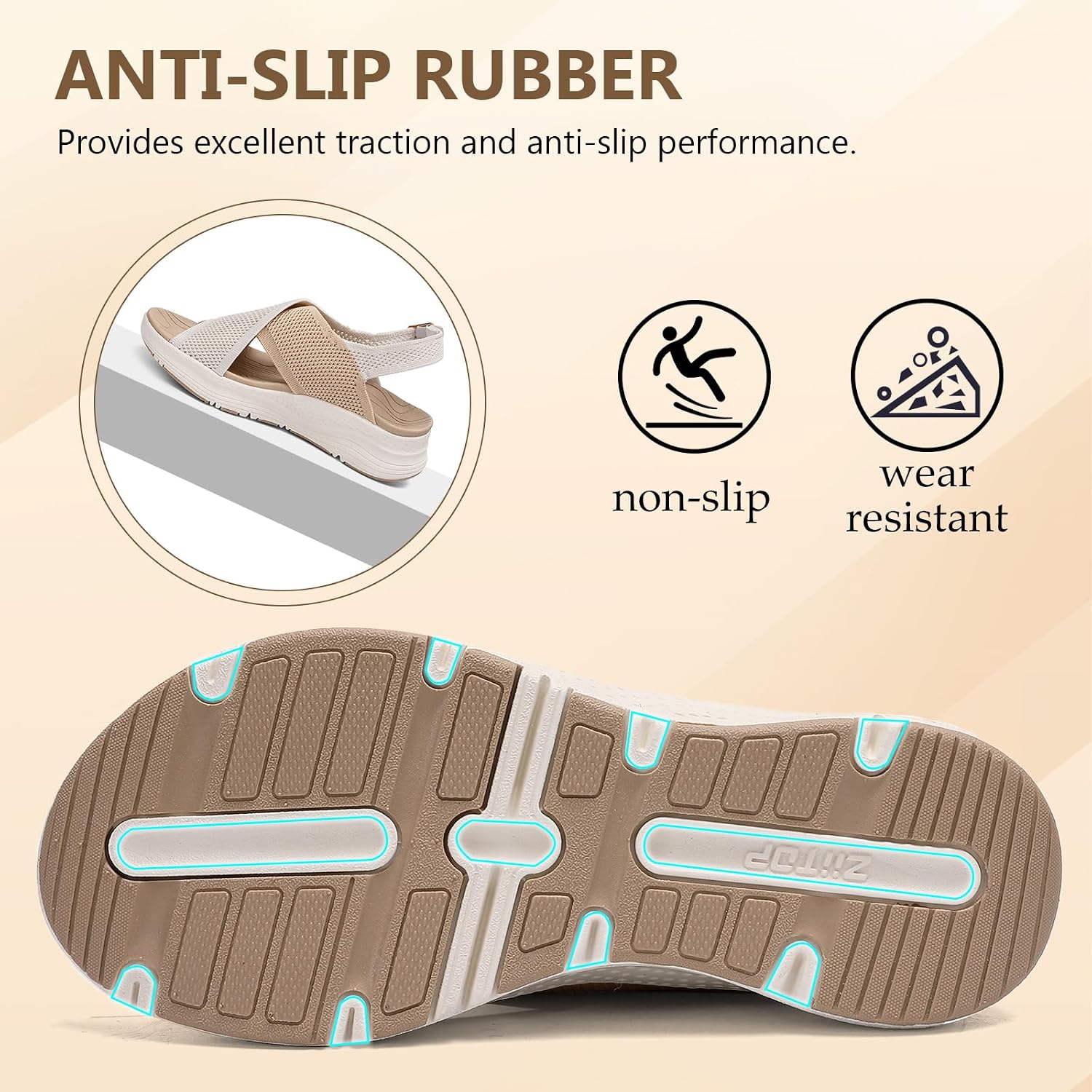 Detalle 2 de Hanani Women's Orthopedic Sandals with Adjustable Straps and Arch Support