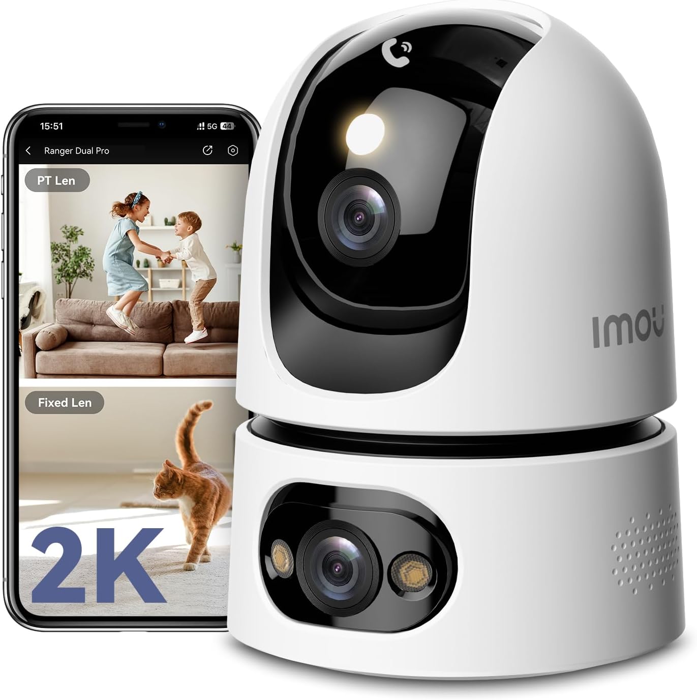 Detalle de Imou 2K+2K Dual Überwachungskamera 360°