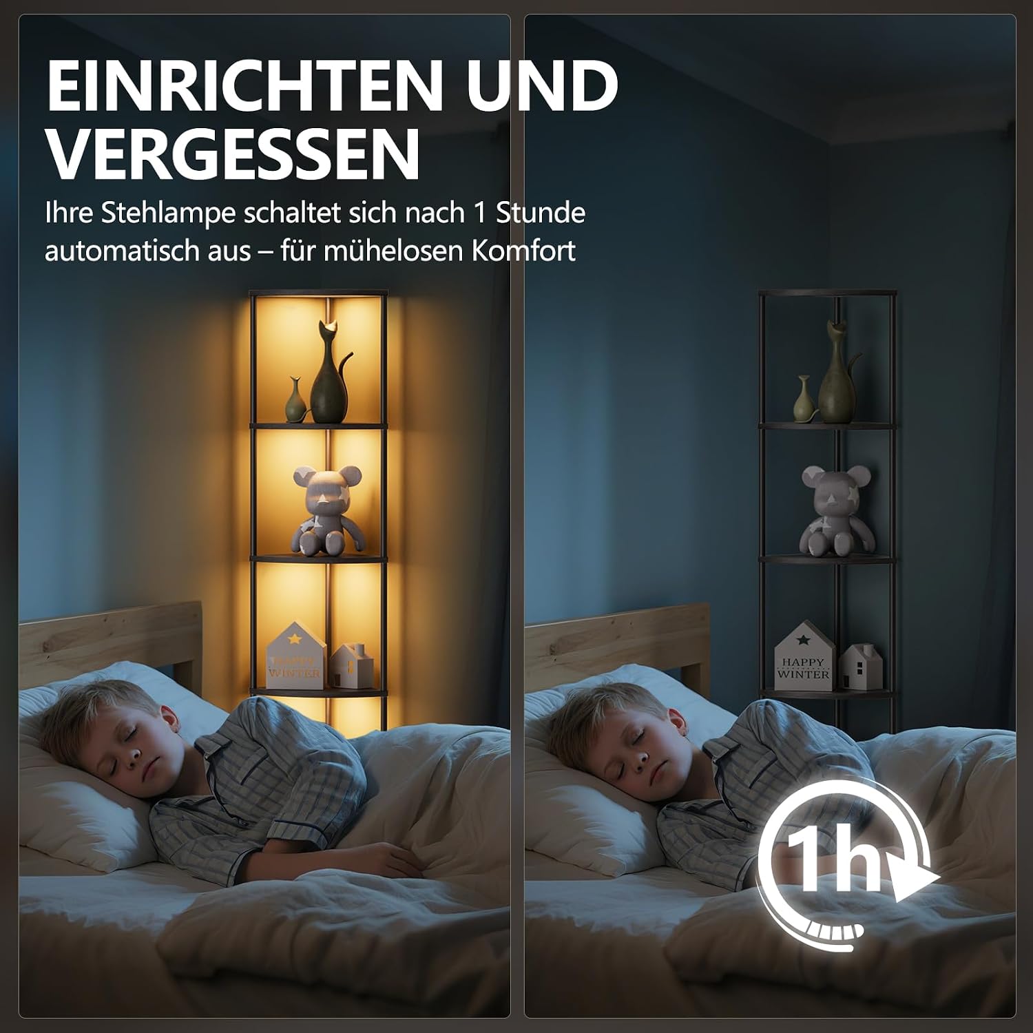 Detalle 2 de YooShine Stehlampe Regal 164 cm