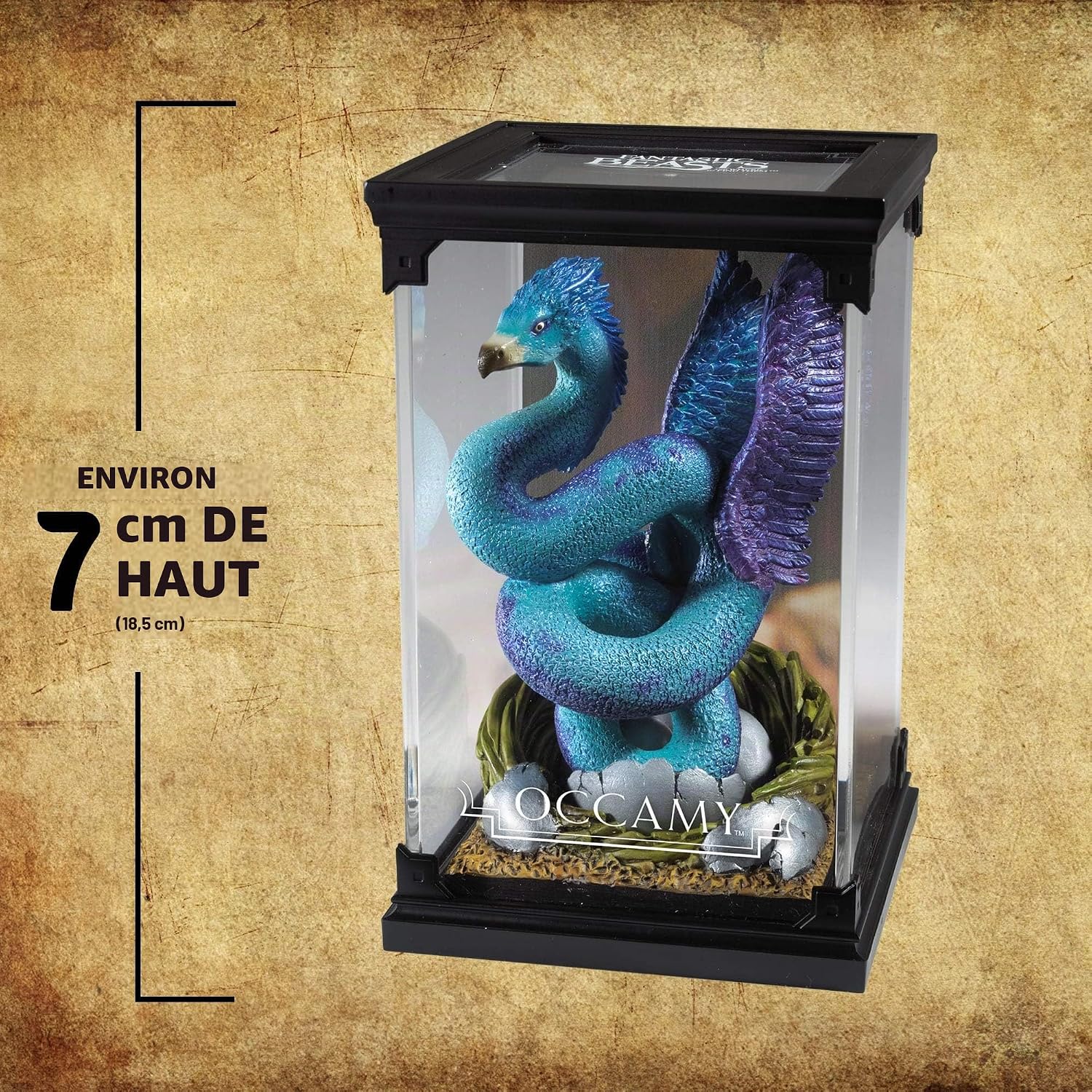 Detalle 2 de The Noble Collection Magical Creatures Occamy-figuur, handbeschilderd diorama