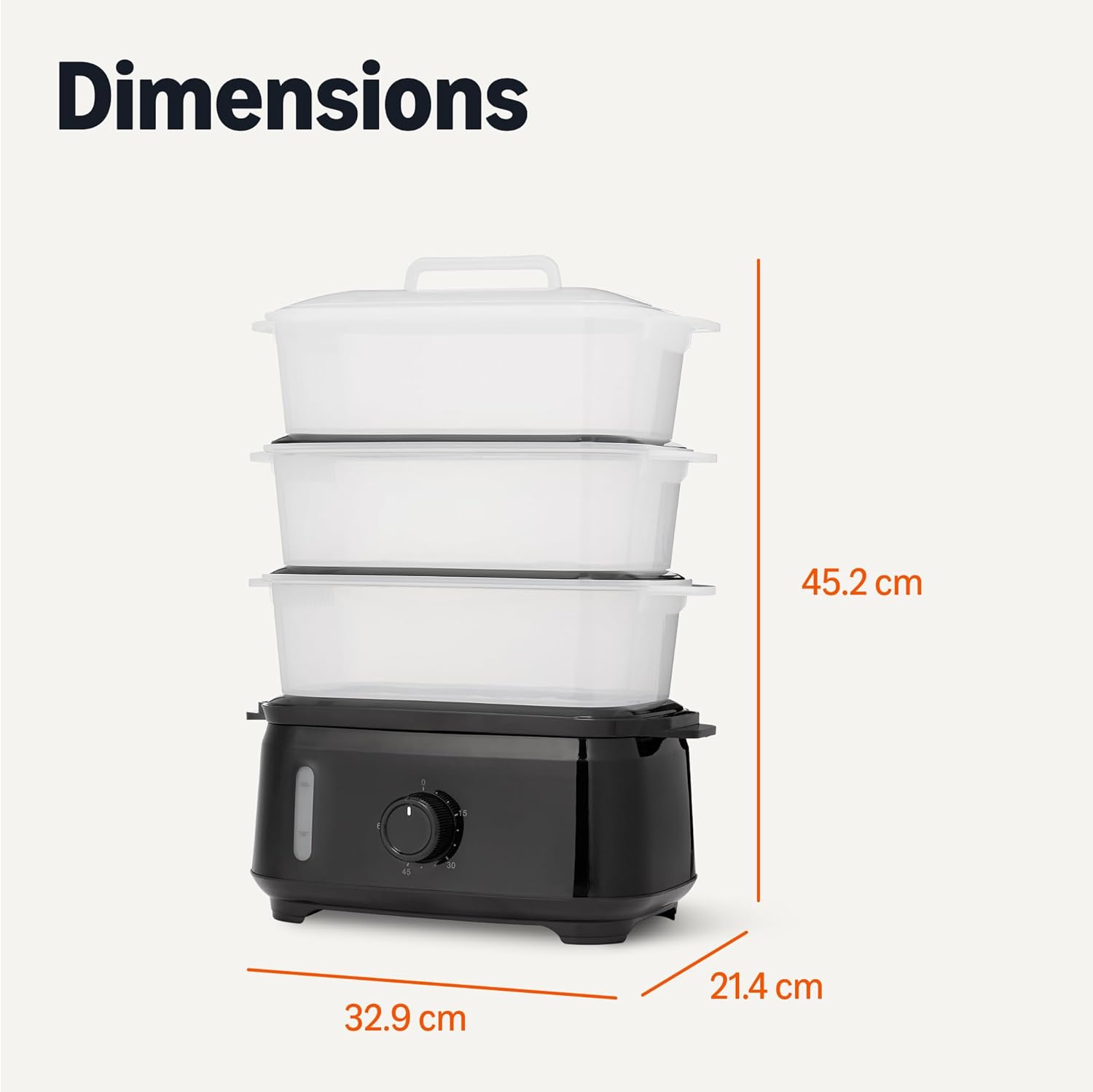 Thumbnail 4 de Amazon Basics Elektrischer Dampfgarer 9L