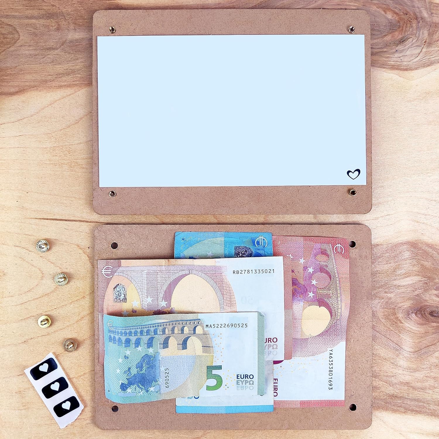 Detalle de Werkzeug XL Geldgeschenk aus Holz 20x15 cm