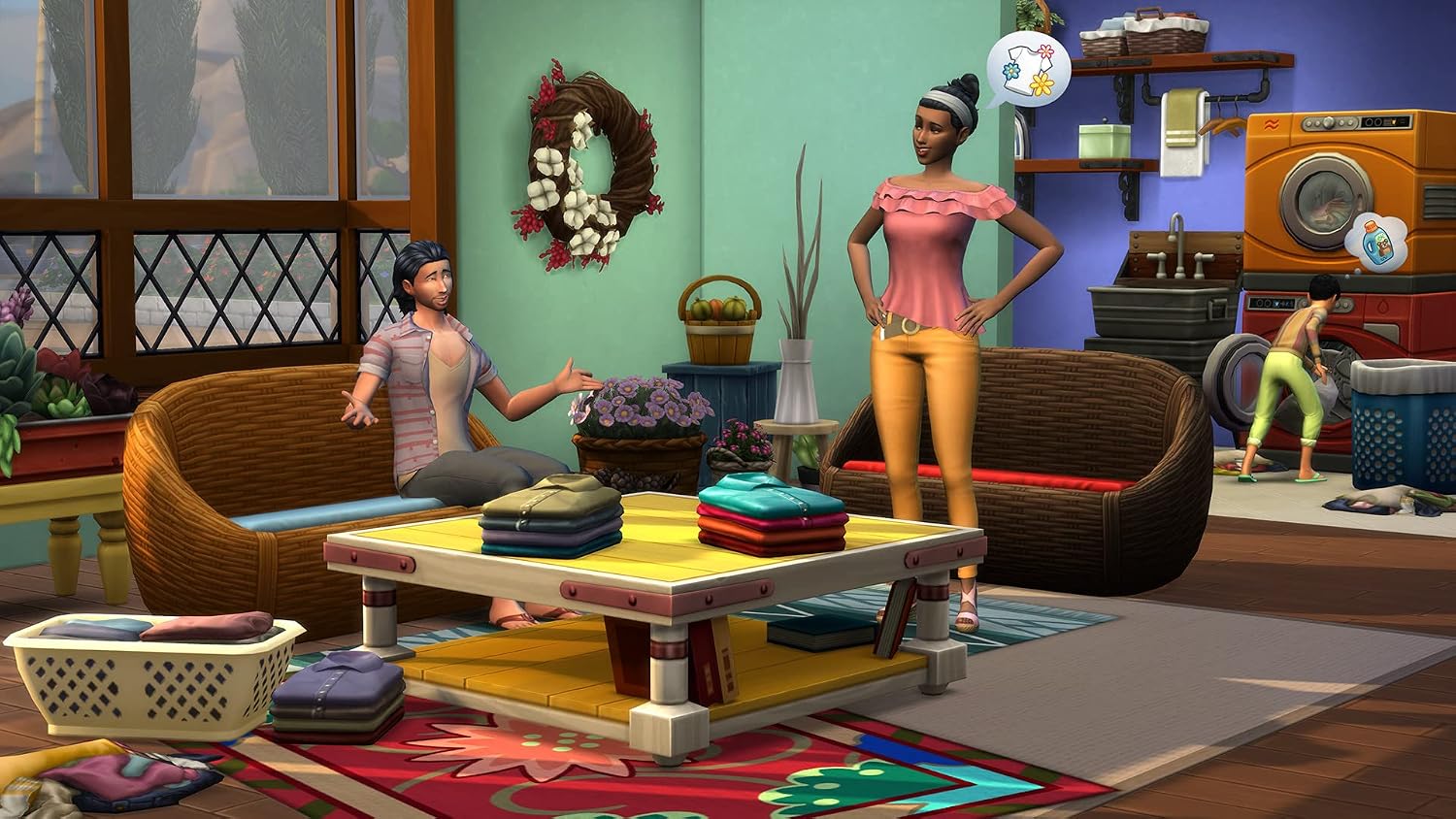 Detalle de Les Sims 4 Jour de lessive (SP13) Kit d’objets PCWin-DLC – Français
