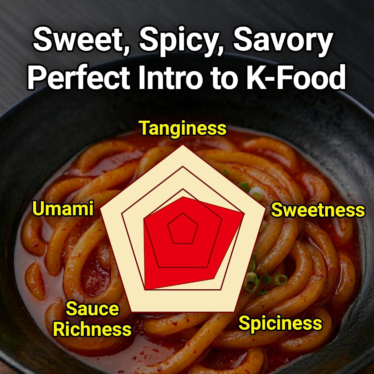 Detalle de Nongshim Tteokbokki Style Noodles, Sweet & Spicy Korean Ramen, 10-Pack