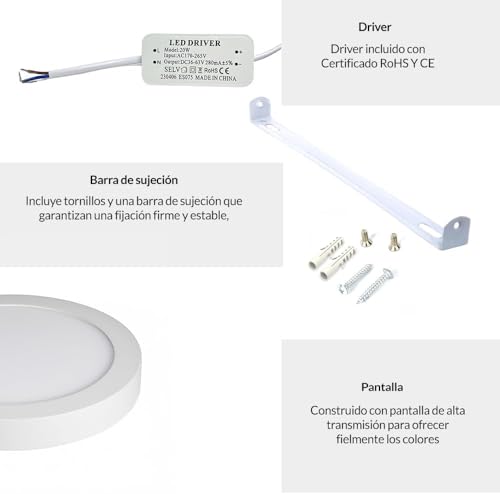 Thumbnail 6 de M Ledme Panel de Superficie Serie Slim 25W (LM5246) – Luz fría 6000K, 2500 lm, IP20