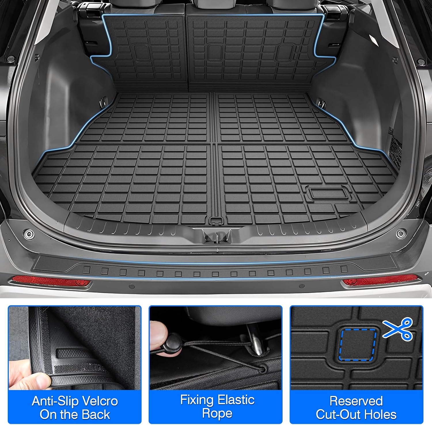 Thumbnail 4 de Cartist All-Weather Floor Mats for Toyota RAV4 (2019–2025): Full Set with Door Sill Guards