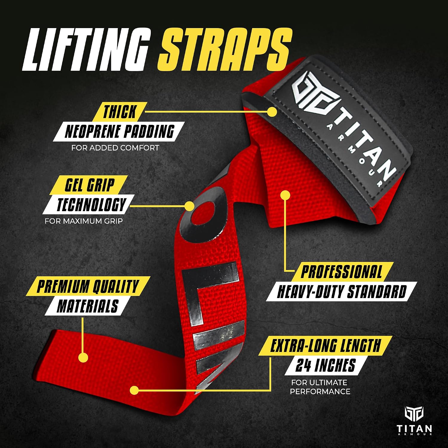 Thumbnail 1 de Titan Armour Weight Lifting Straps