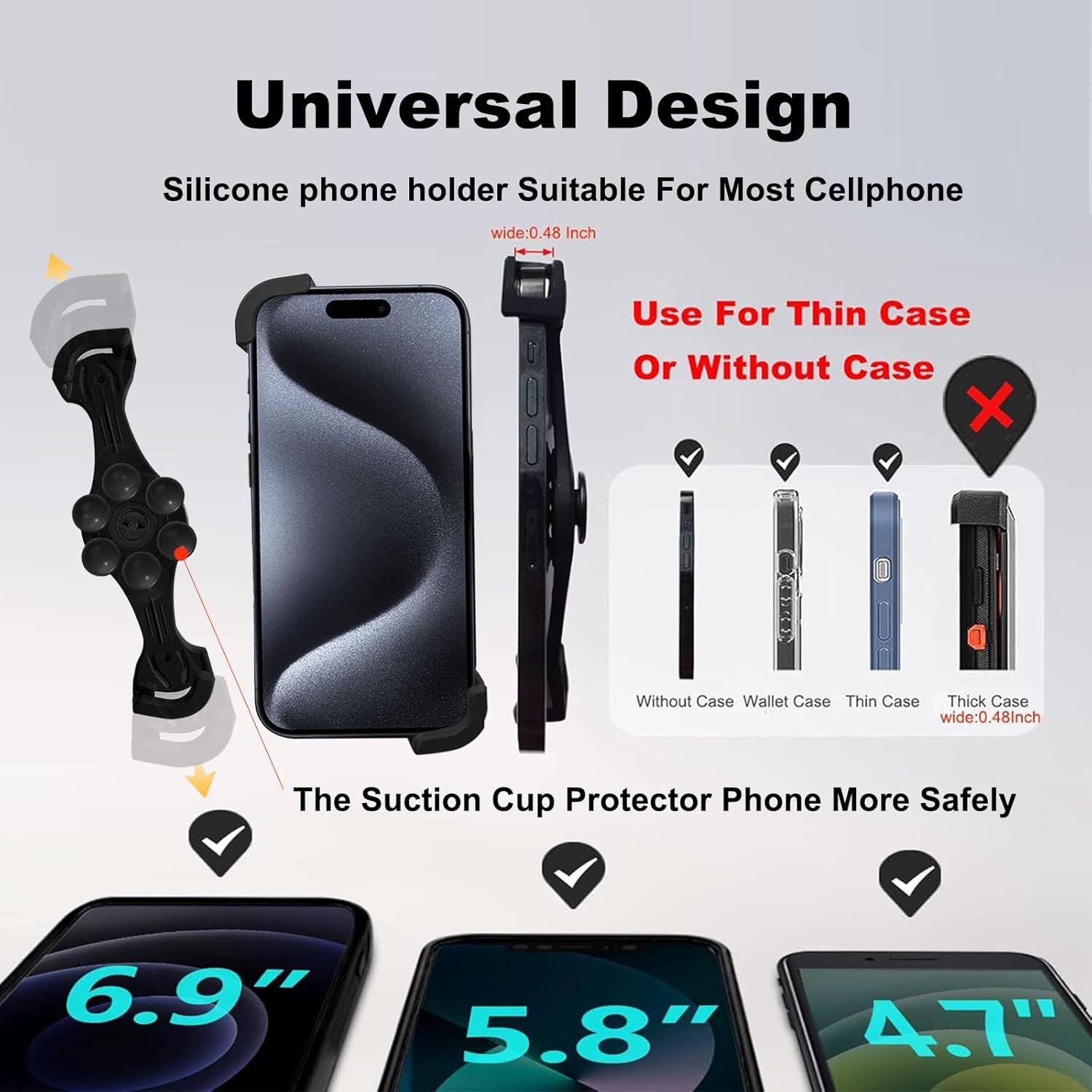 Thumbnail 1 de TOOLIN Phone Holder for Backpack Strap – 360° Rotating Clip