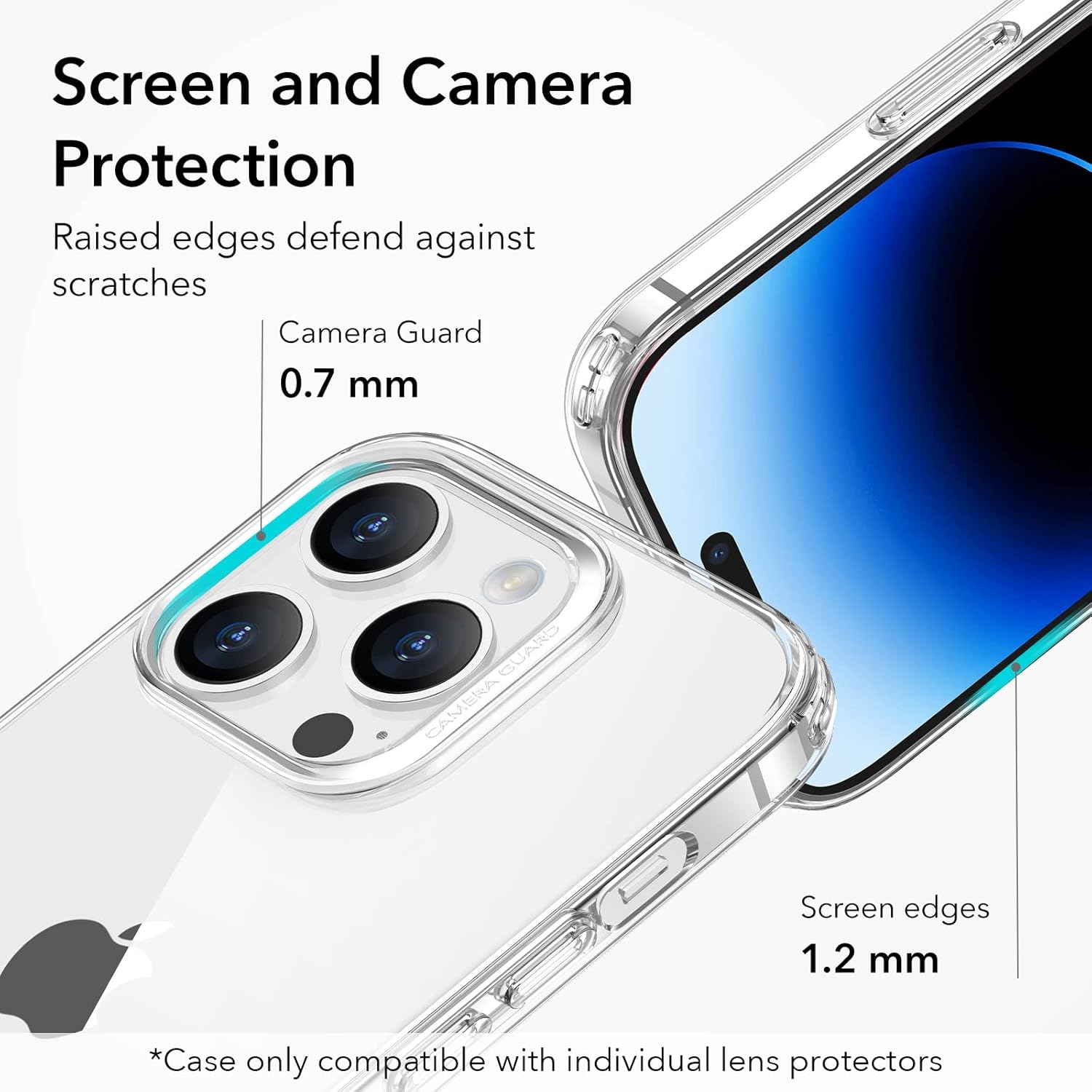 Thumbnail 5 de ESR Project Zero – coque antichoc transparente en silicone TPU souple pour iPhone 14 Pro (résistante au jaunissement)