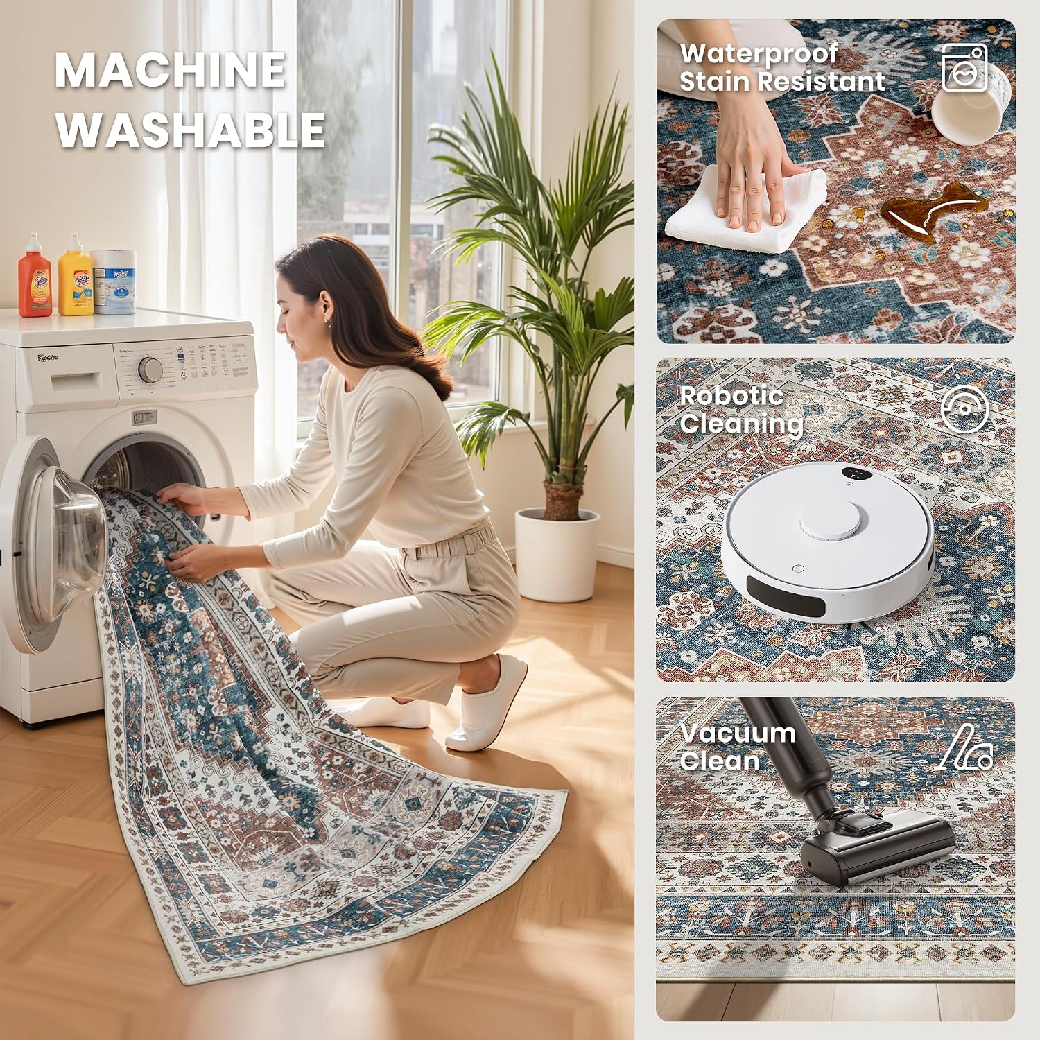 Thumbnail 4 de zesthome 5x7 Ultra-Thin Washable Rug