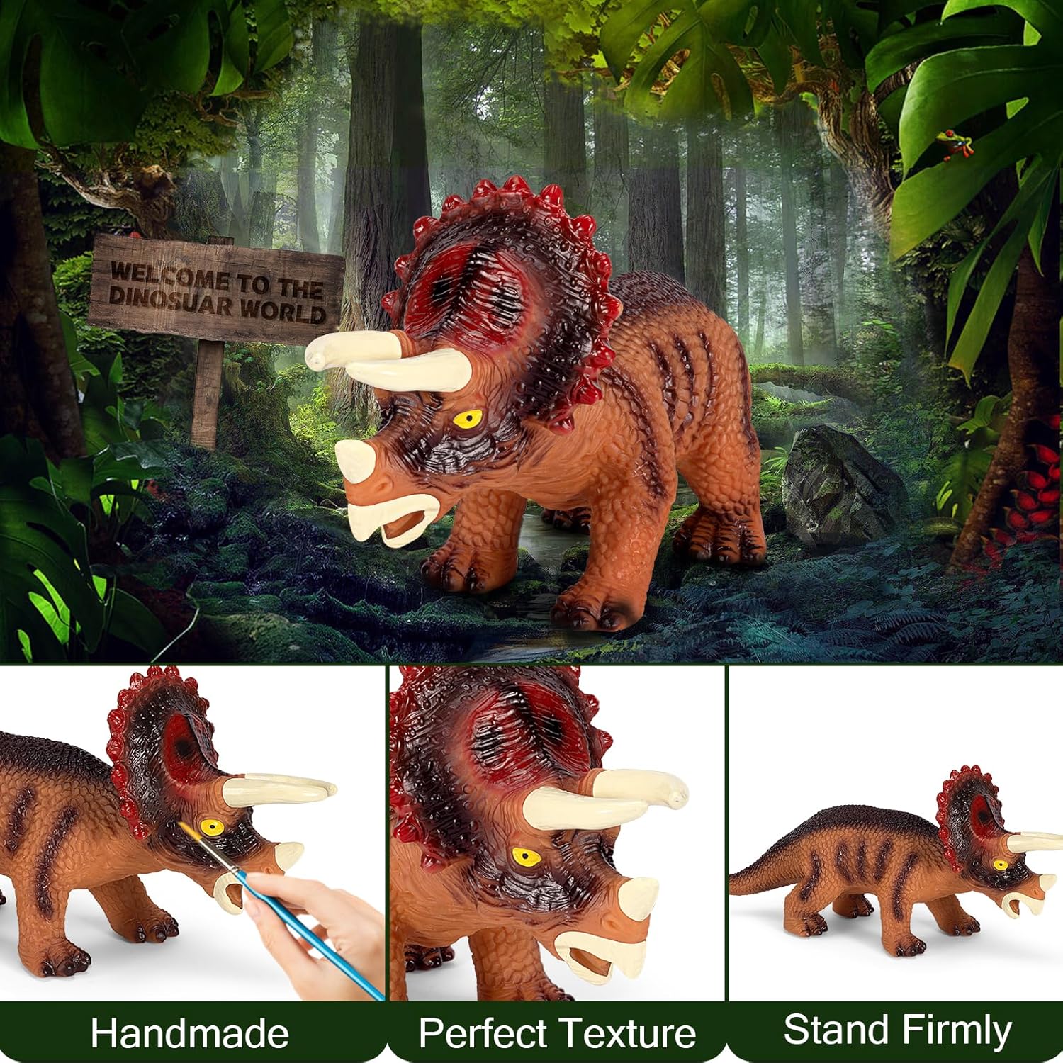 Detalle 2 de Kissdream 7 Piece Jumbo Dinosaur Toys for Kids 🦖