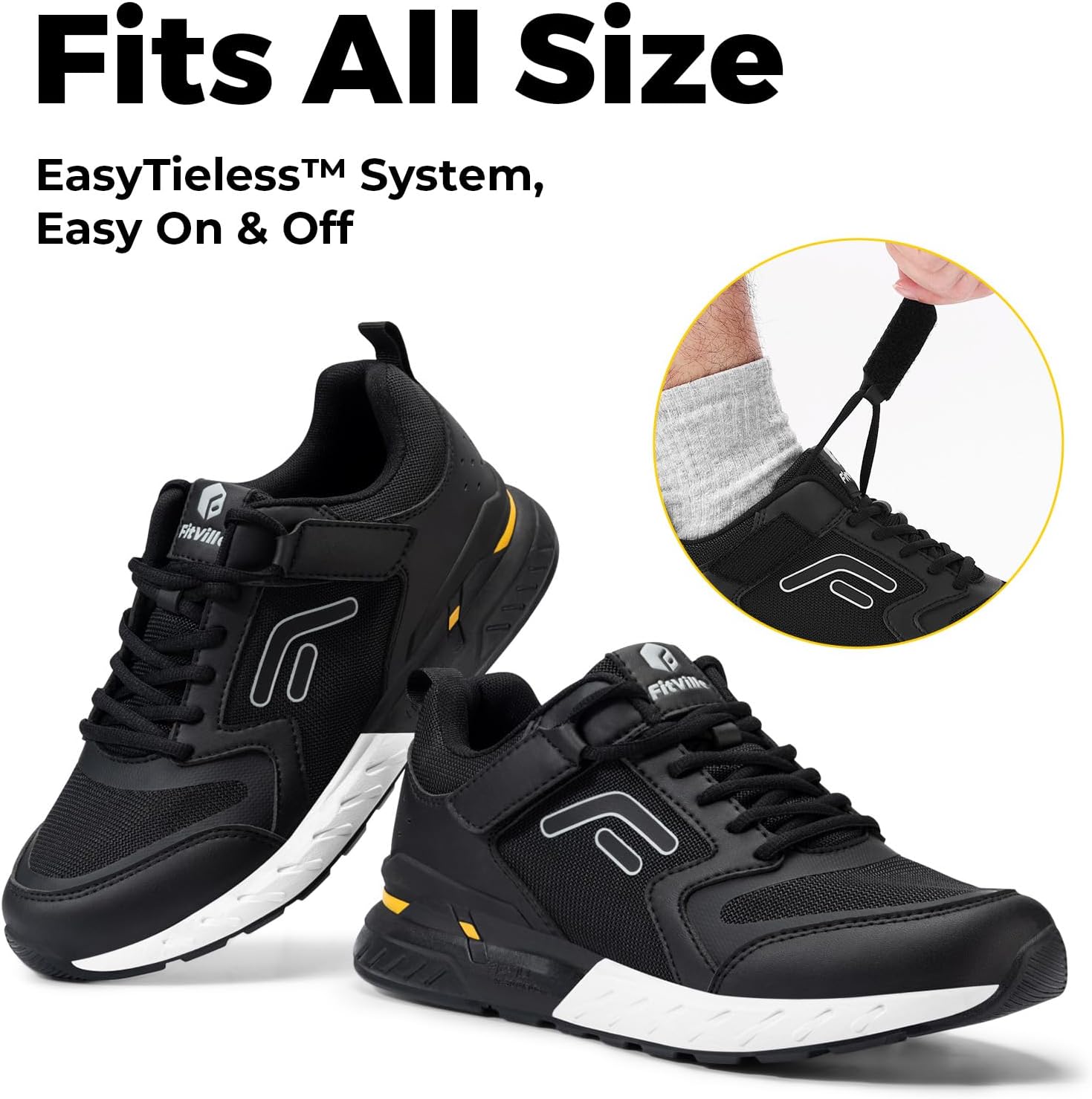 Thumbnail 1 de FitVille V7 Scarpe Uomo Extra Larghe