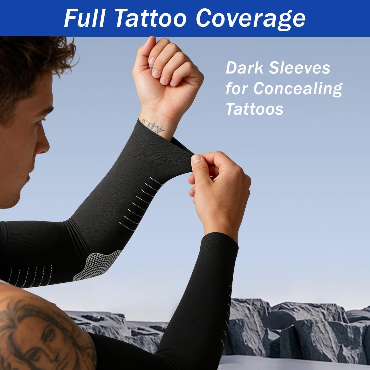 Detalle de Wuneiox Arm Sleeves UPF 50+ Cooling Compression – 4 Pack