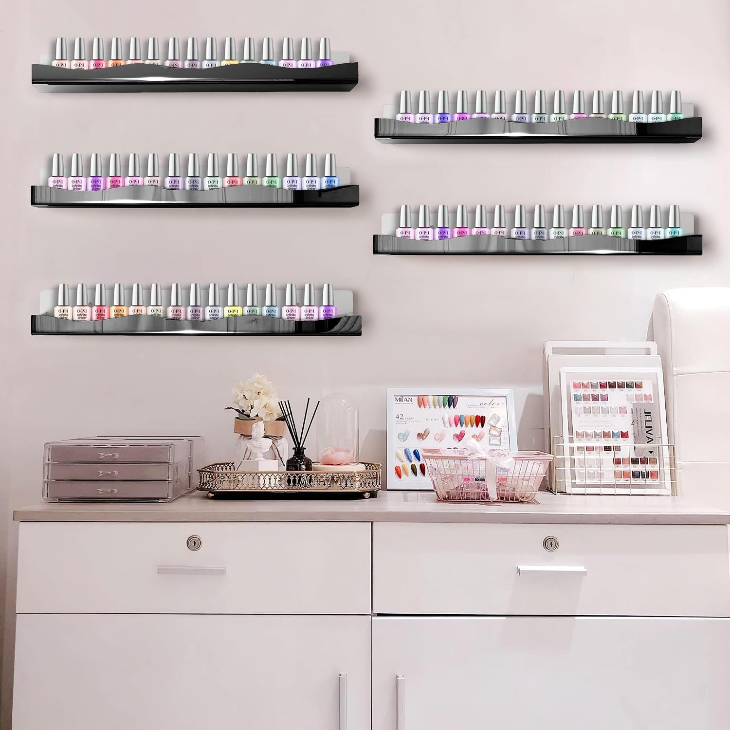 Thumbnail 5 de Wall-Mounted Nail Polish Organizer 15-Inch