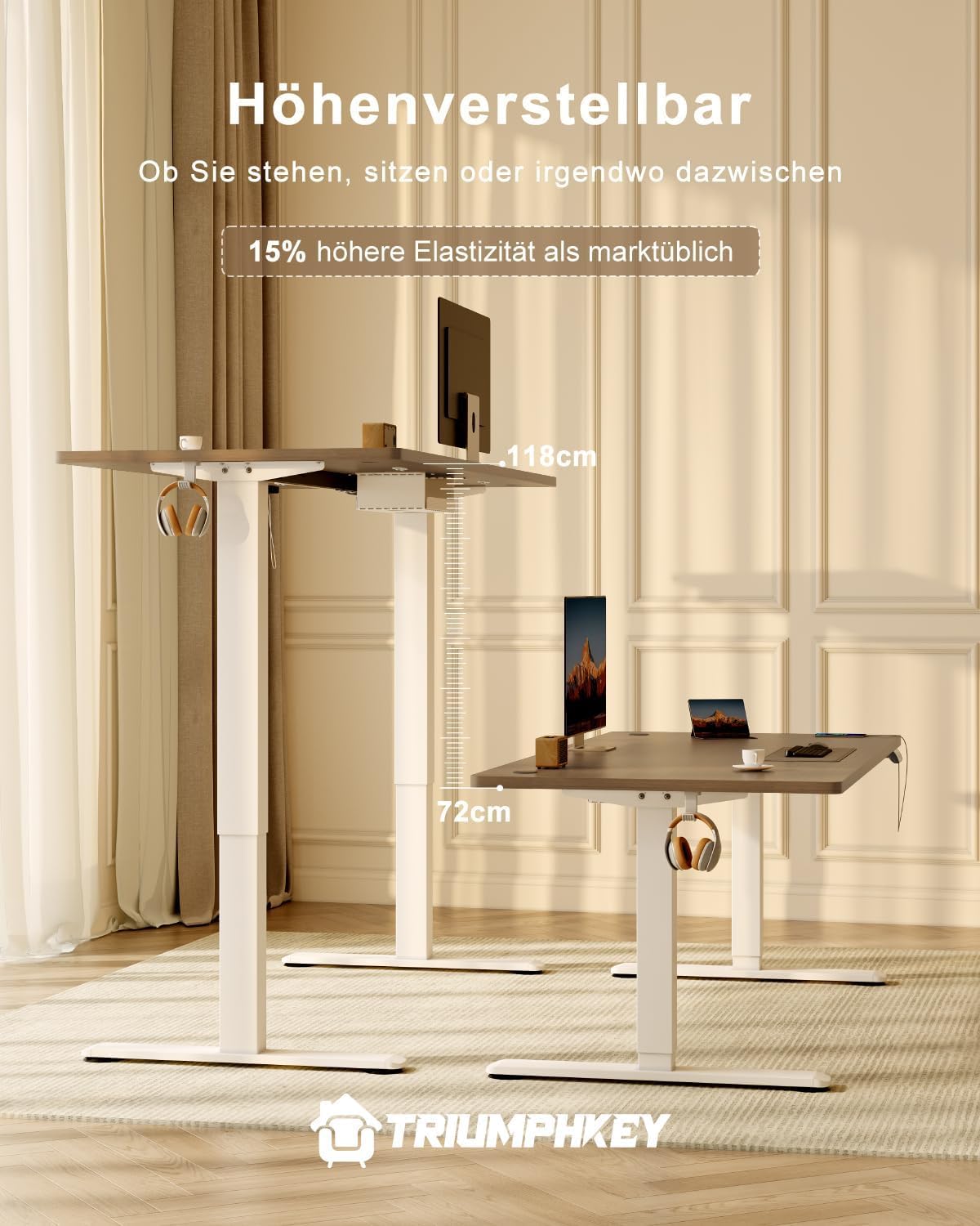Thumbnail 3 de TRIUMPHKEY Scrivania Elettrica 180x80 cm 📚