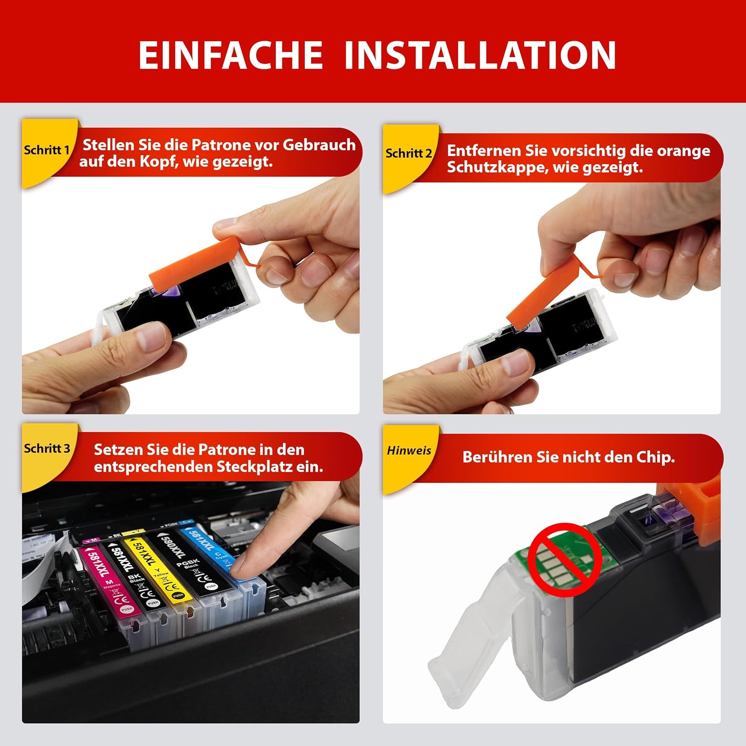 Detalle 1 de Aurotec 580 581 XXL 12er Multipack für Canon