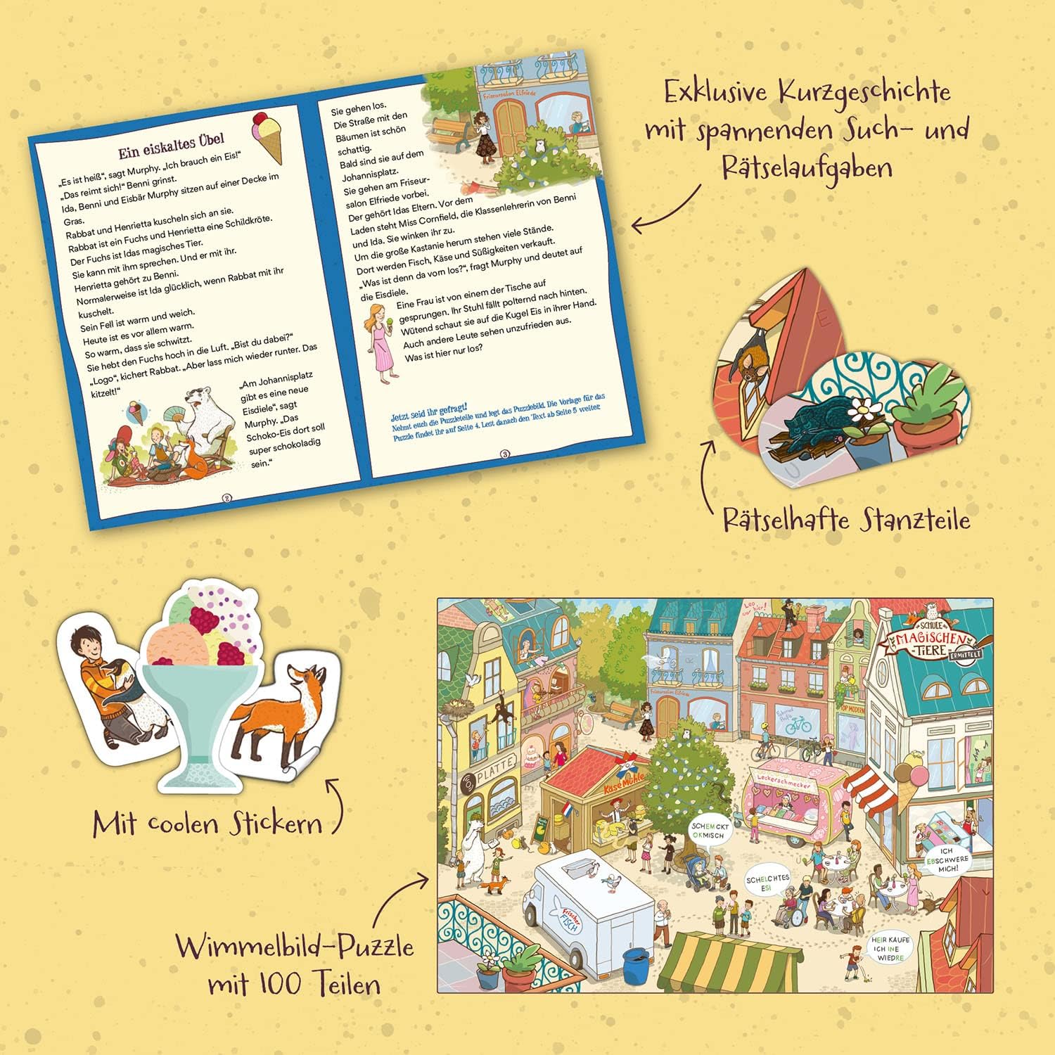 Detalle de Kosmos 682569 Story Puzzle Die Schule der magischen Tiere – EIN eiskaltes Übel, 100 Teile