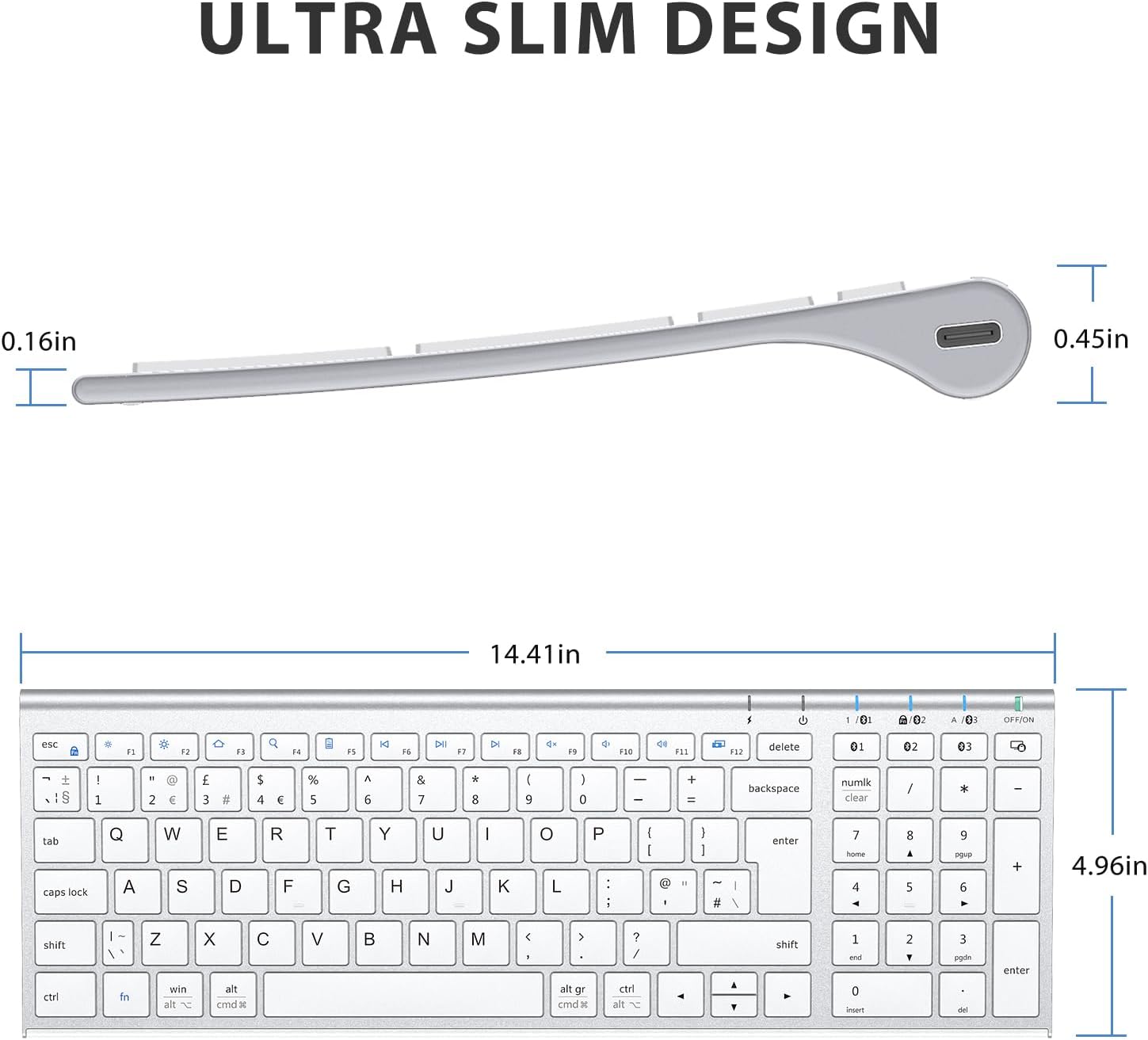Thumbnail 5 de iClever Wireless Bluetooth Keyboard 45d