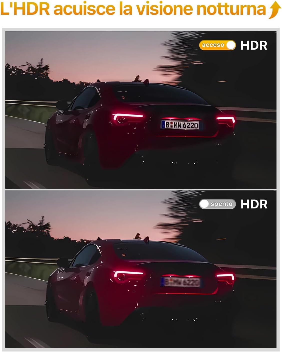 Detalle 2 de Dash Cam Doppia 4K 60fps per Auto