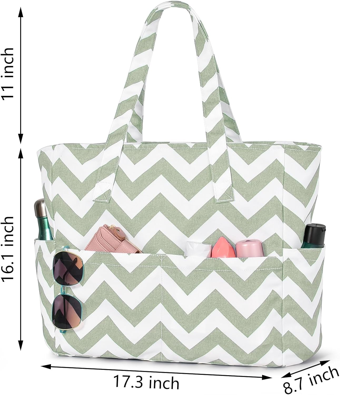 Detalle de oscaurt Large Beach Bag 8 Pockets