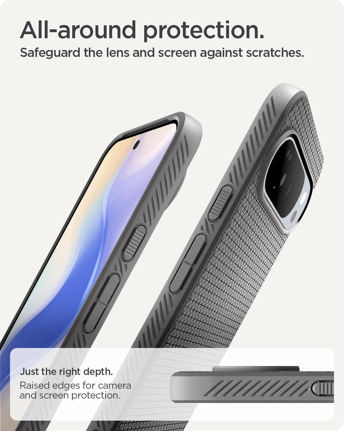 Detalle de Spigen Liquid Air MagFit coque pour Google Pixel 10 Pro XL (MagSafe & Pixelsnap) – gris