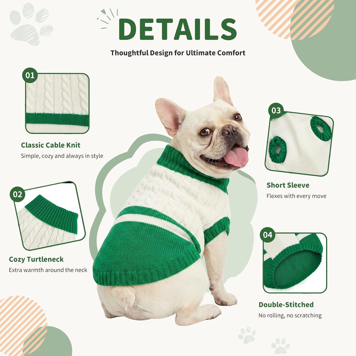 Detalle de COOHAMS Dog Sweater, XL