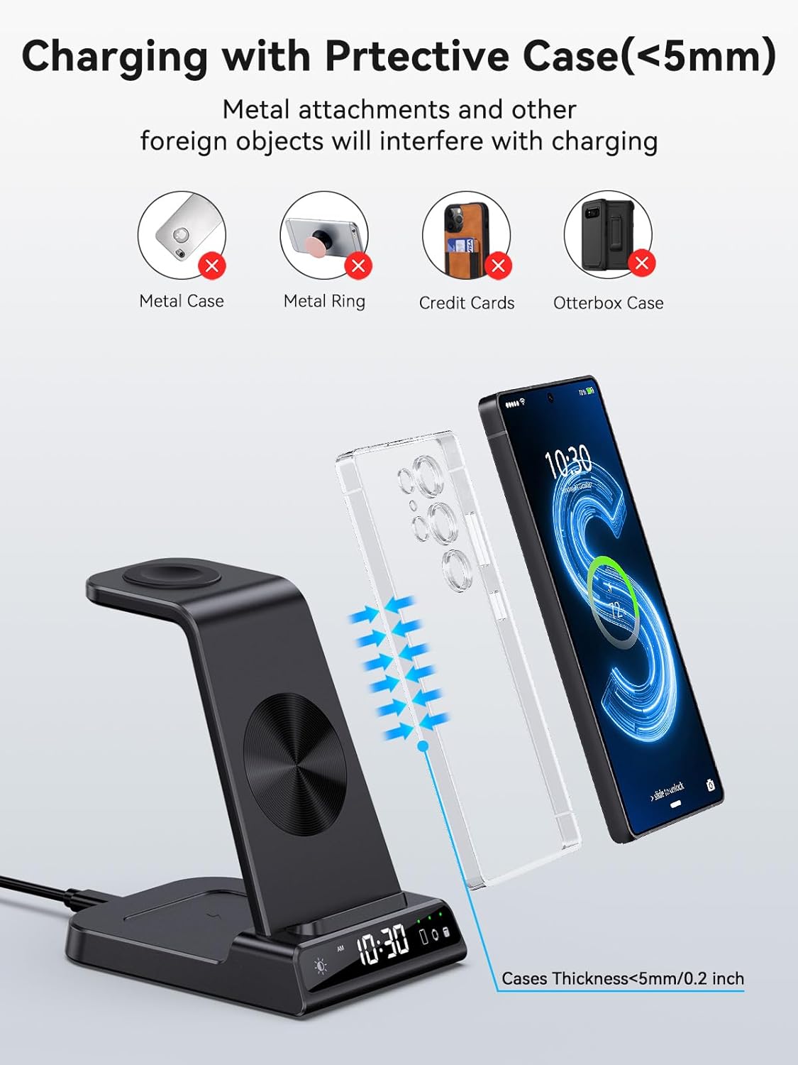 Detalle 2 de Samsung Galaxy S25 Ultra 3-in-1 Wireless Charger