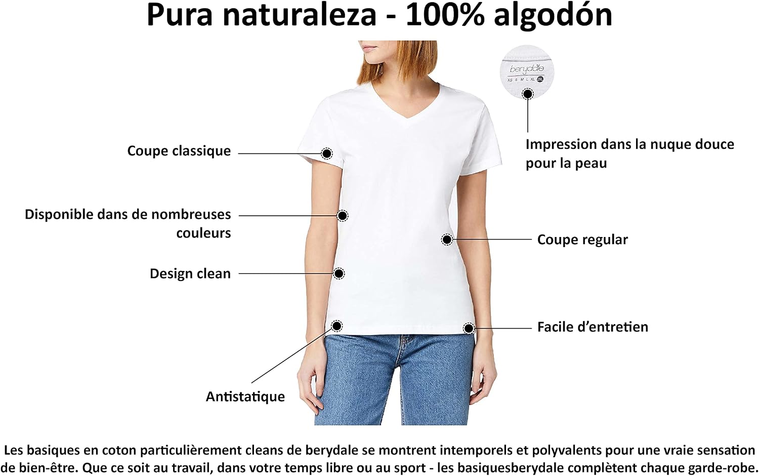Thumbnail 5 de berydale Bd158 T-Shirt femme, lot de 3