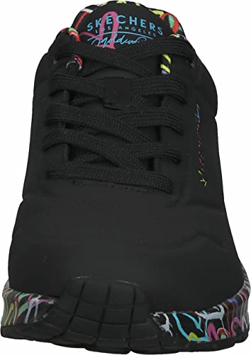 Detalle de Skechers Uno Loving Love, sneaker da donna nere in pelle sintetica, 39 EU