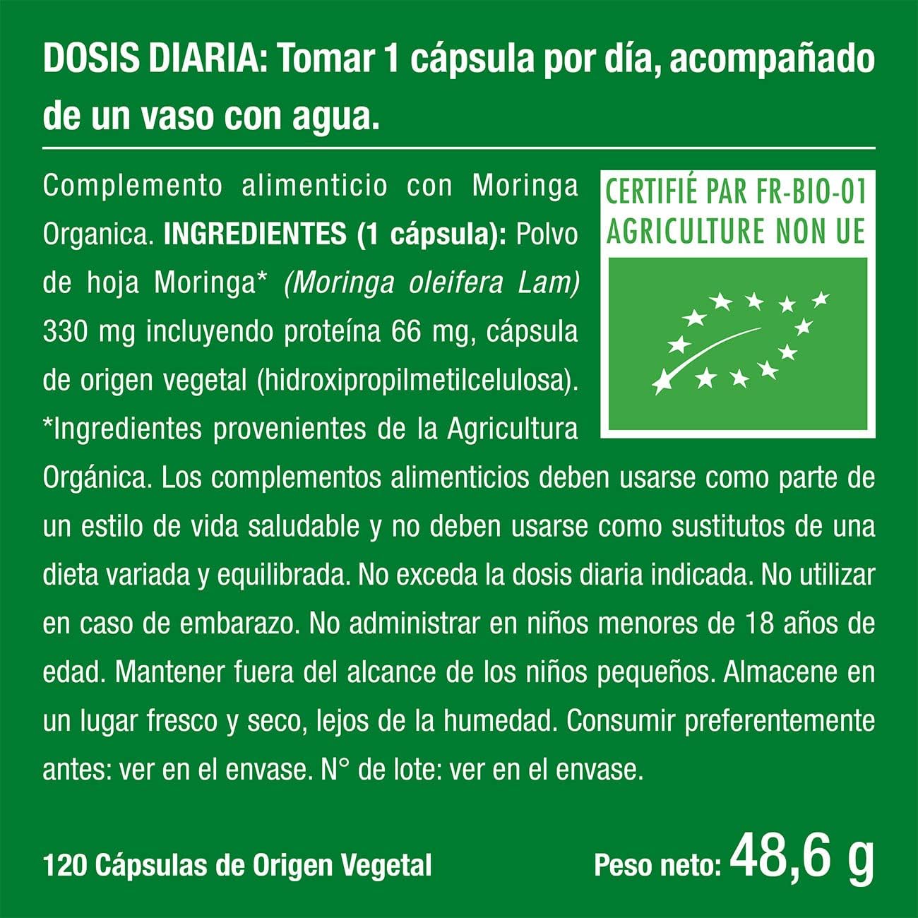 Thumbnail 5 de Moringa Oleifera Bio 120 Cápsulas