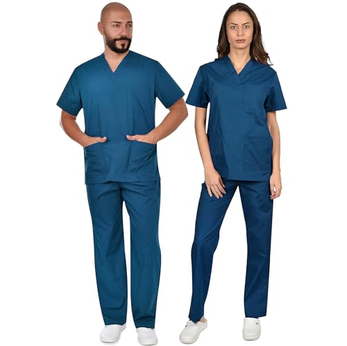 Thumbnail 1 de B-well Cesare: Uniforme unisex con casacca e pantaloni, blu caraibico, XXXL