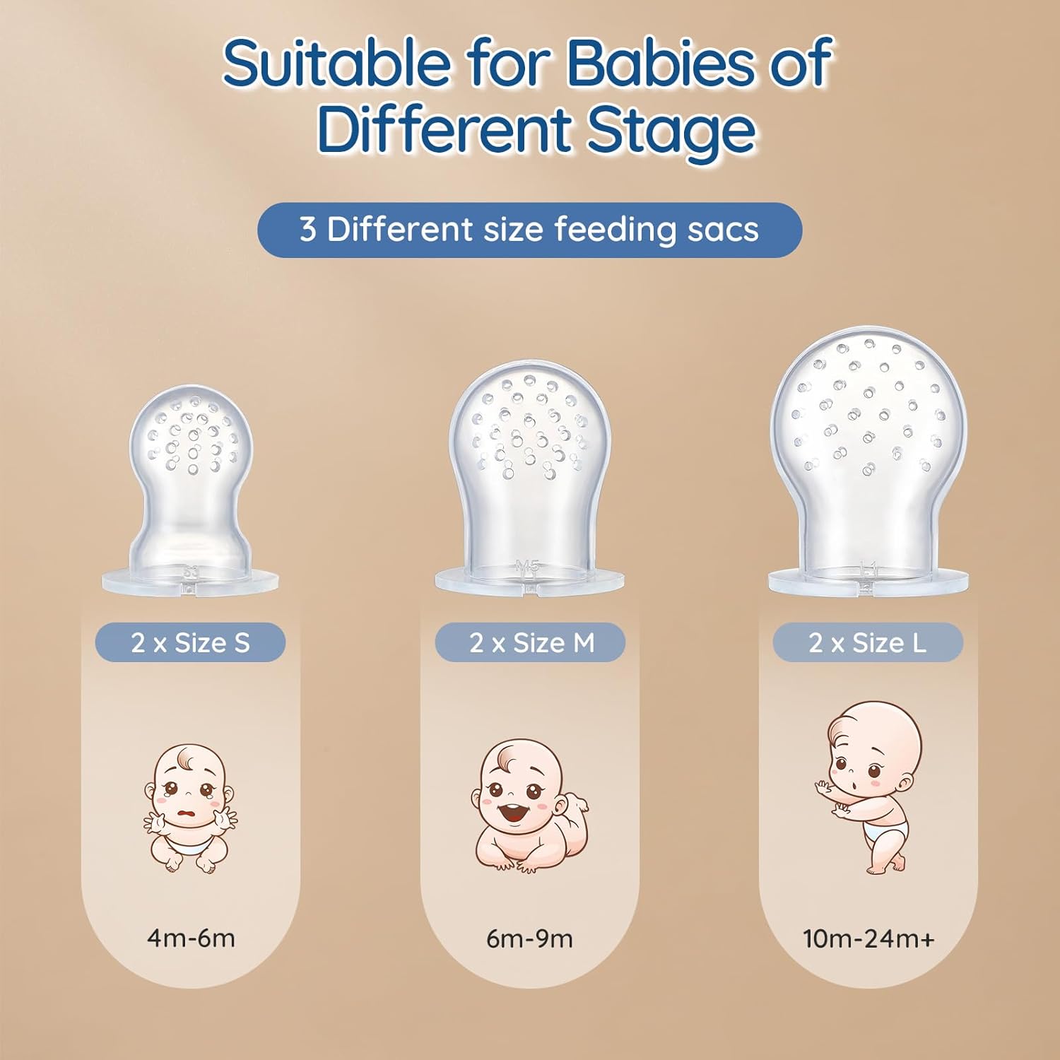 Thumbnail 2 de Silicone Baby Fruit Feeder Pack with Freezer Tray