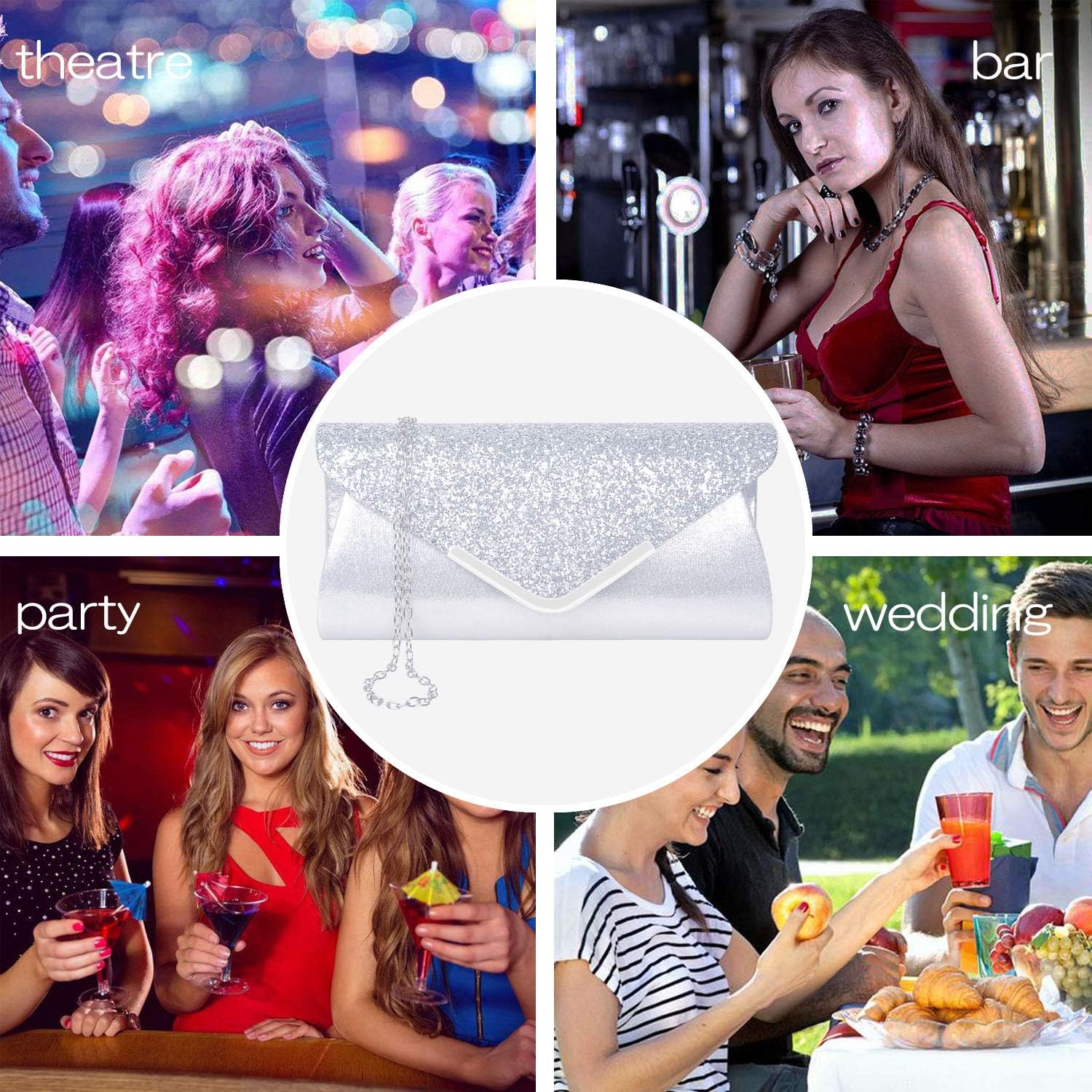 Detalle 1 de Satin Evening Clutch