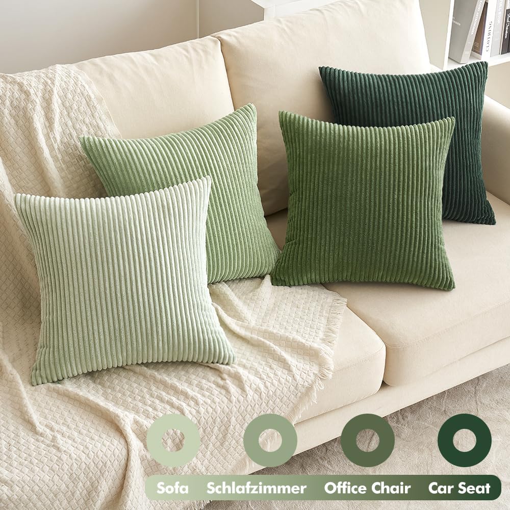 Thumbnail 4 de EMEMA Kissenbezug 50x50 cm Kordsamt 4er Set