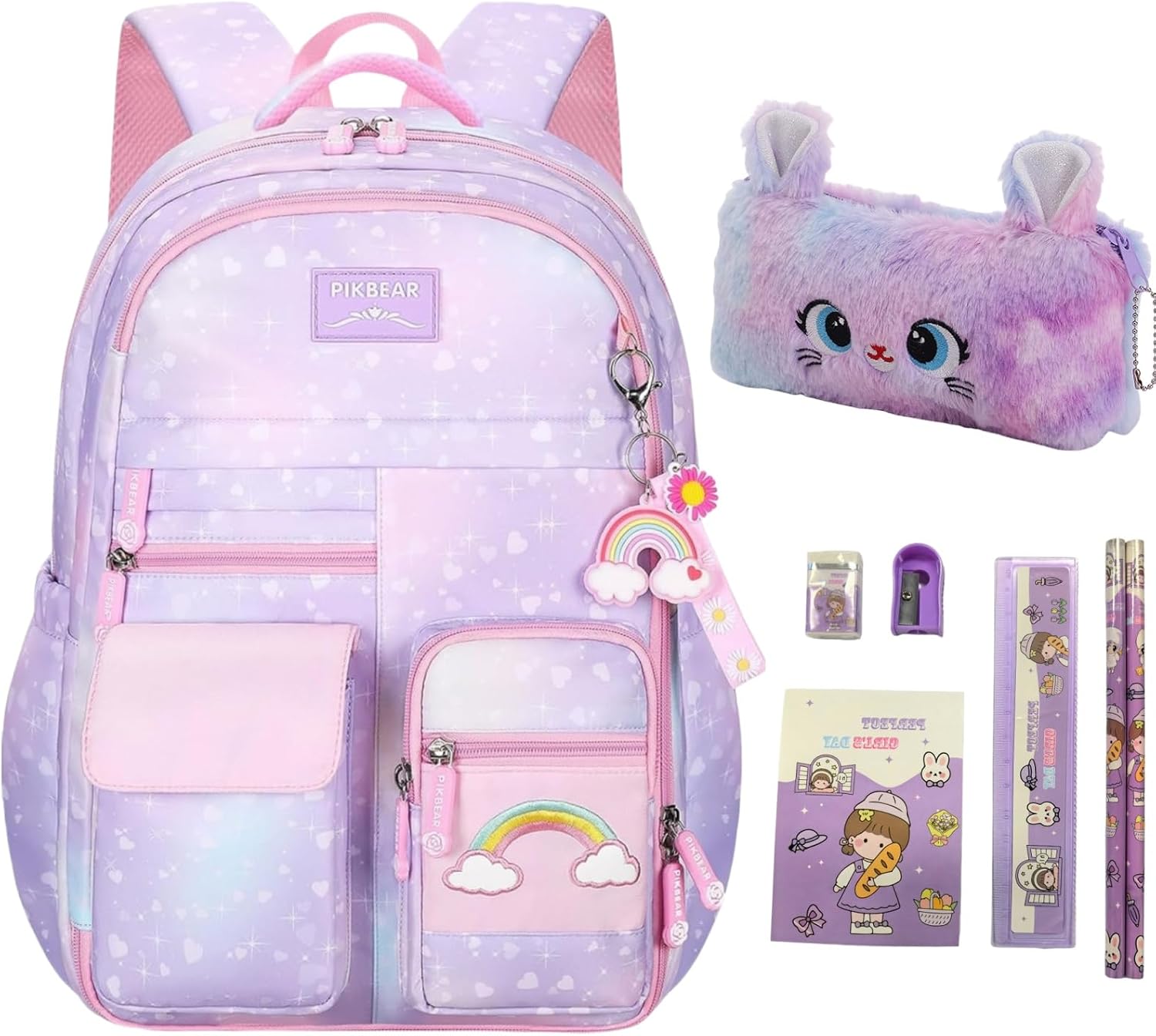 Detalle de Pisyae Girls' Backpack, Purple
