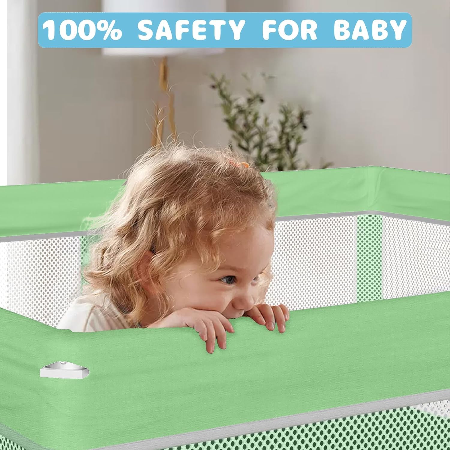 Thumbnail 3 de Laufstall Baby mit Matratze 127x127 cm Avocadogrün