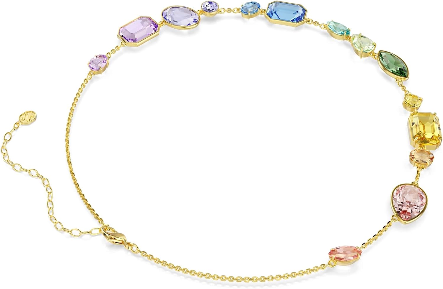 Detalle de Swarovski Collier Gema – Collier ras-de-cou multicolore, placage or, tailles variées