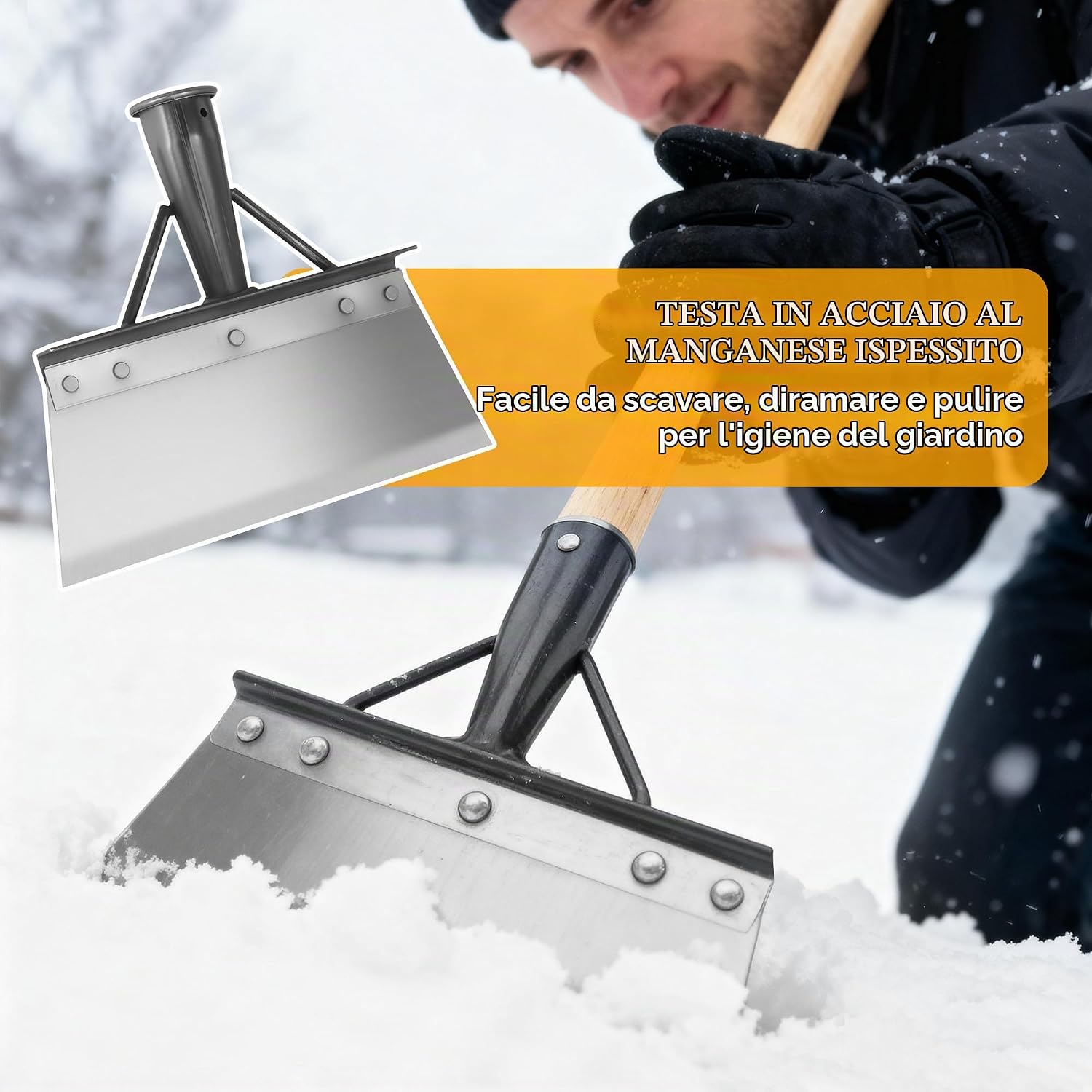Thumbnail 5 de Pala Multifunzionale per la Pulizia 23 cm: versatile strumento per giardino, diserbo e neve