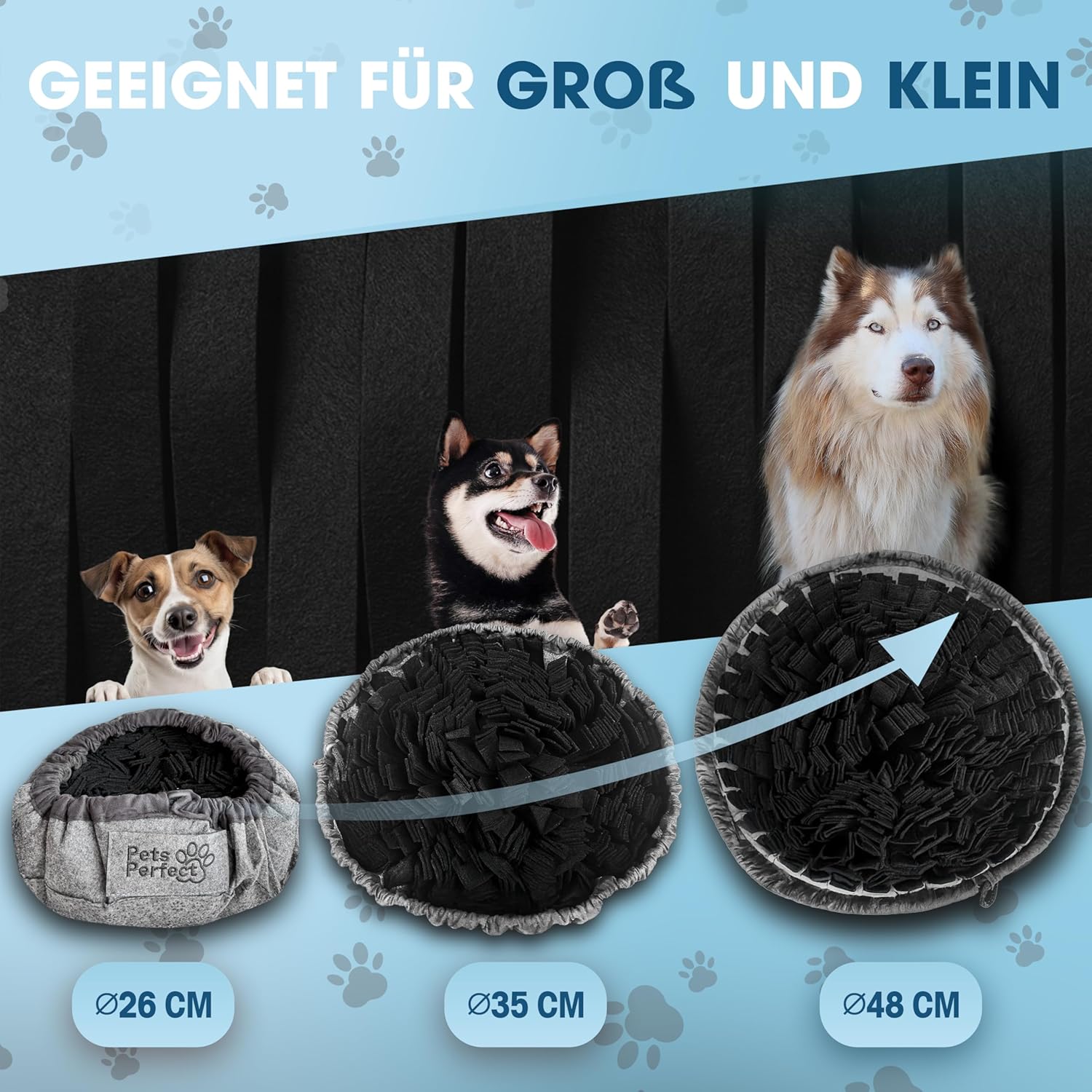 Thumbnail 2 de Pets Perfect tapis à renifler pour chien en feutre – jouet intelligent antidérapant lavable