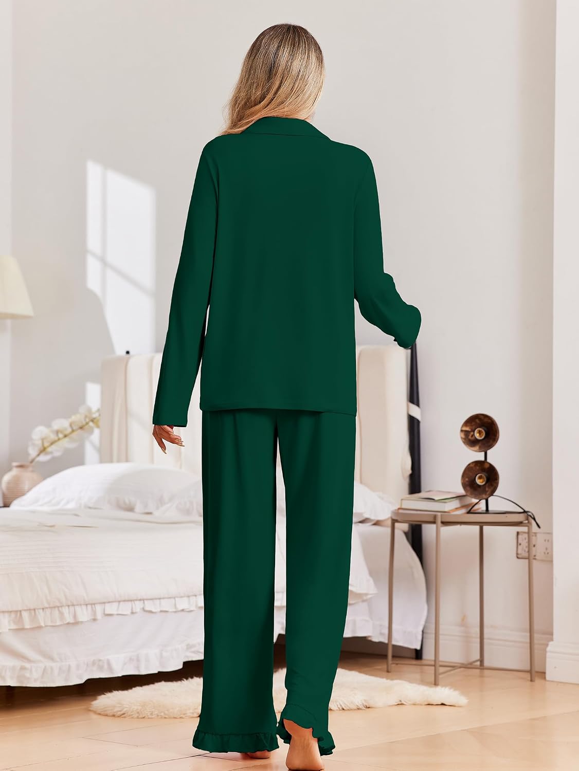 Detalle 1 de Ekouaer Women's Pajama Set, Long Sleeve