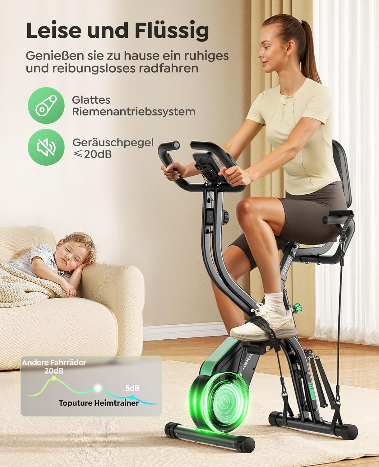 Detalle 2 de Toputure Heimtrainer Klappbar 140 kg