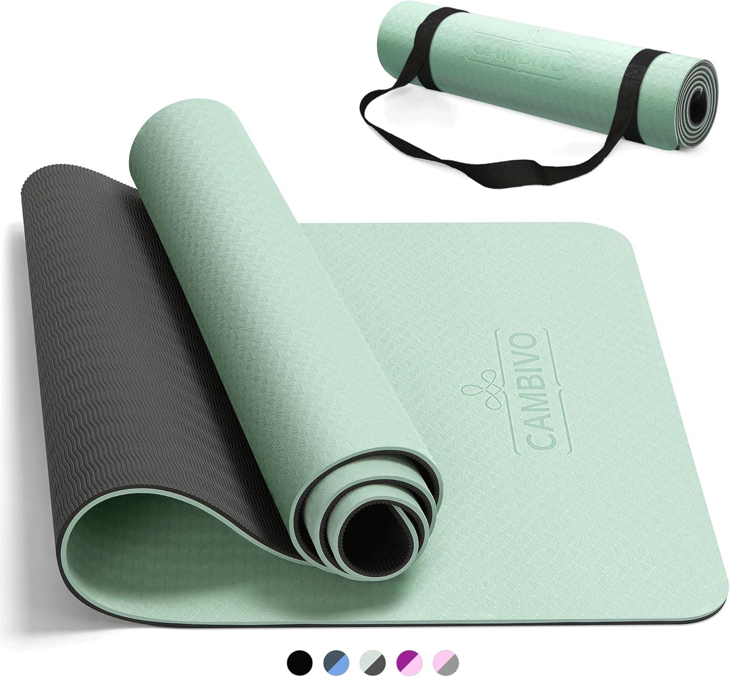 CAMBIVO Yoga Mat 6mm non‑slip exercise mat 🧘♀
