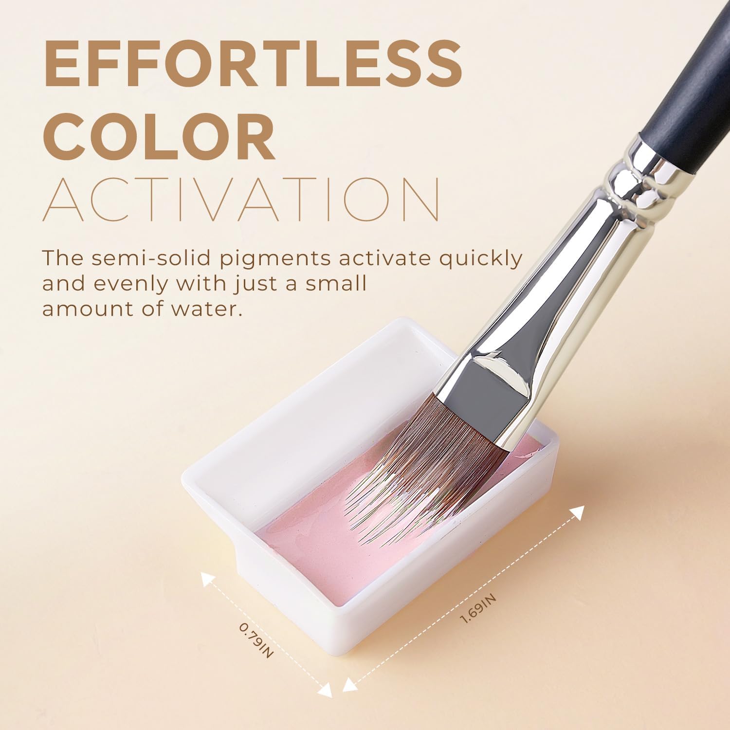 Detalle de Fuumuui CREAMORA 24-Color Opaque Semi-Solid Watercolor Paint Set