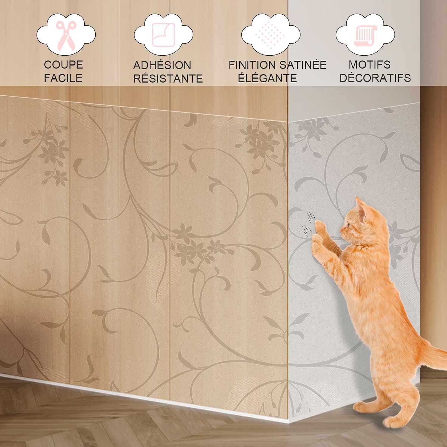 Detalle 2 de Protection Canapé Chat Anti-Griffe 30 cm x 5 m – QianShouYan