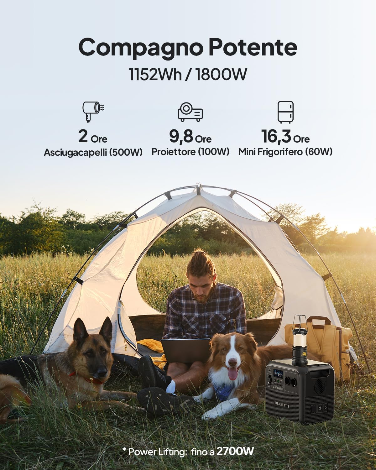 Thumbnail 1 de BLUETTI AC180 generatore portatile 1152Wh con 1800W AC ⚡