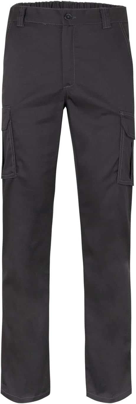 Detalle de Velilla 103005s Pantaloni Elasticizzati Multitasche, Bianco, 42 Uomo