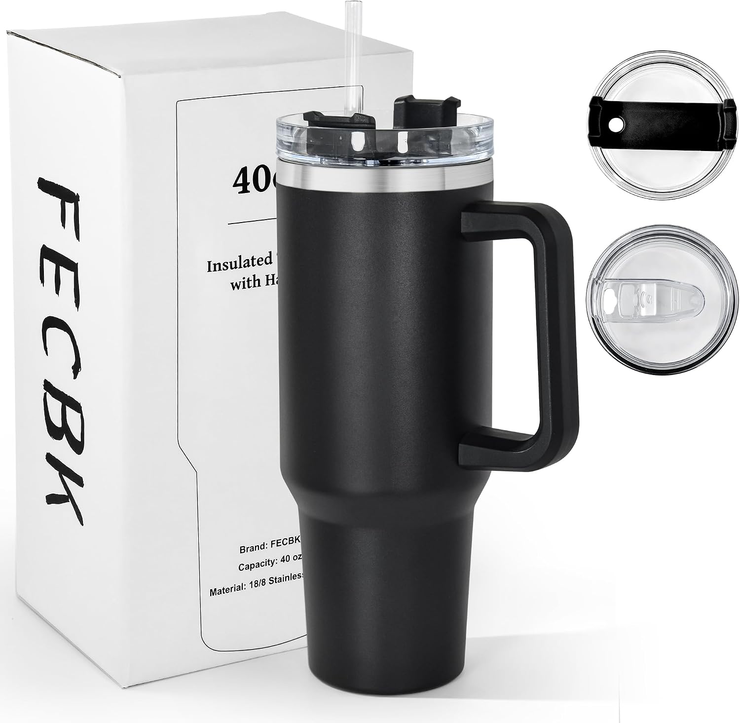 Detalle de FECBK 40oz insulated tumbler 1.2L, leak proof