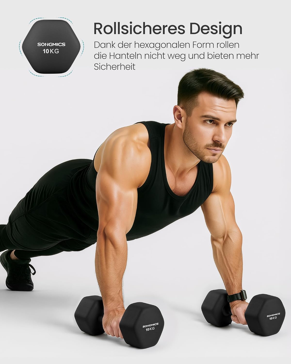 Thumbnail 6 de SONGMICS Hexagon Hanteln 2 Stück