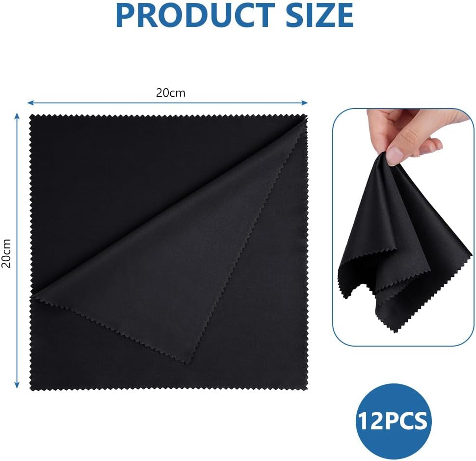 Detalle de ACWOO 12PCS Chiffons microfibre 20x20 cm pour lunettes