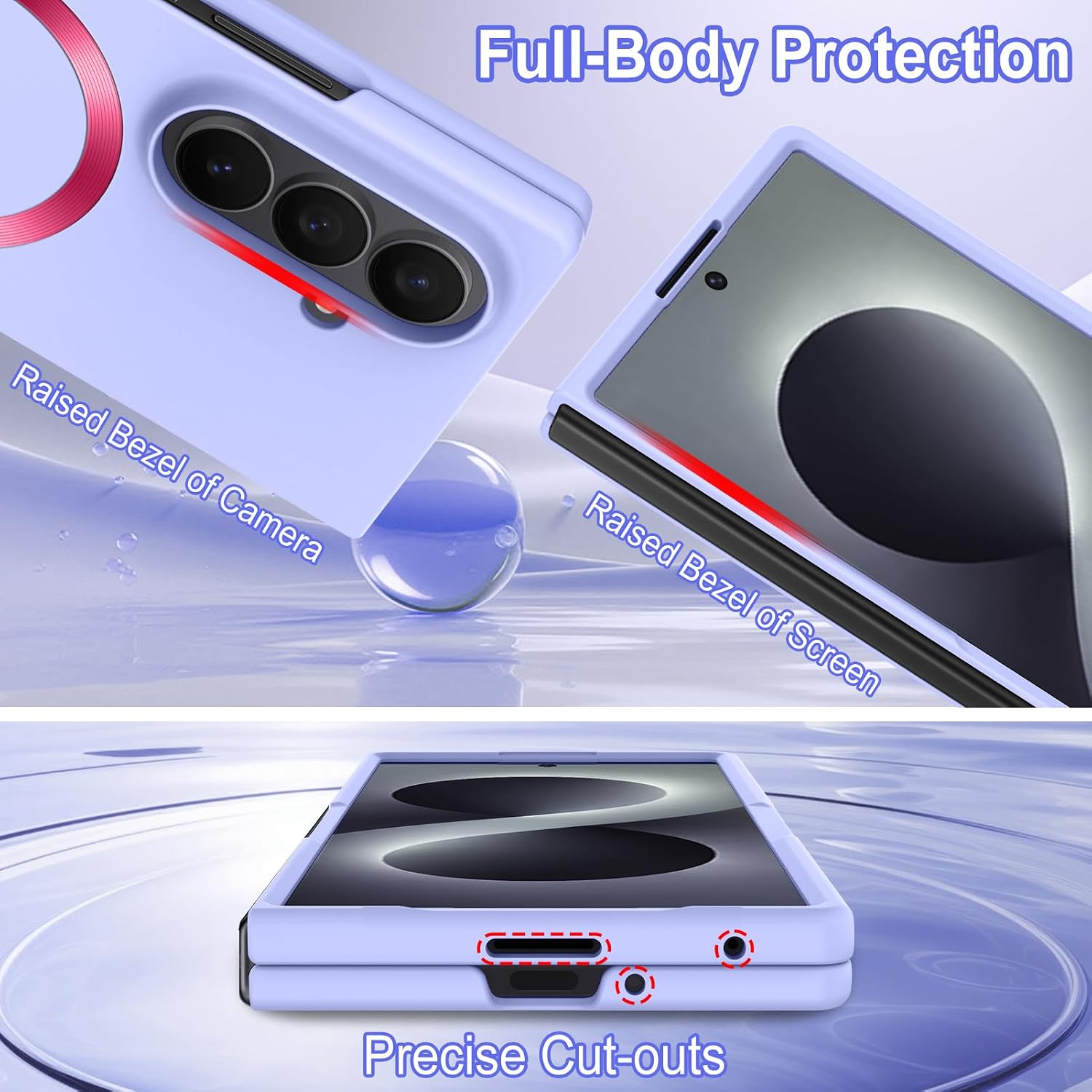 Detalle 2 de Illians Magnetic Phone Case for Galaxy Z Fold 8 Ultra, Purple Polycarbonate